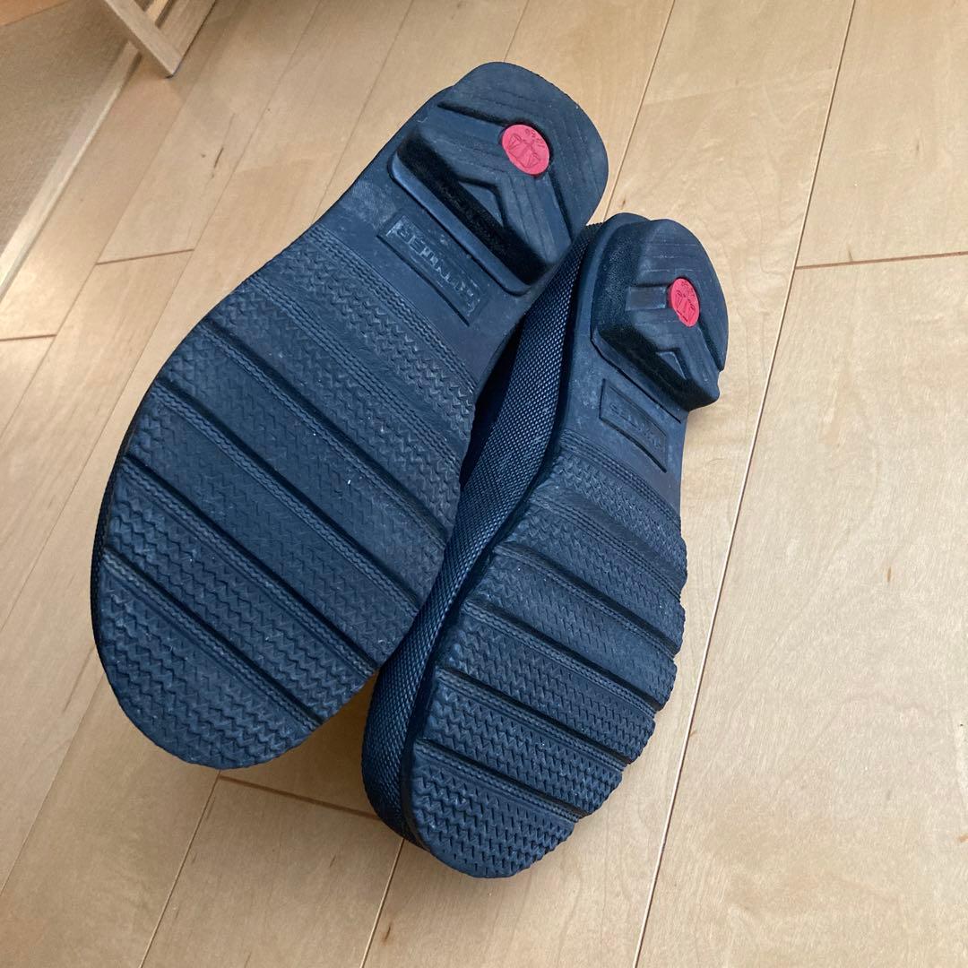 HUNTER ブラック レインブーツ　24センチ