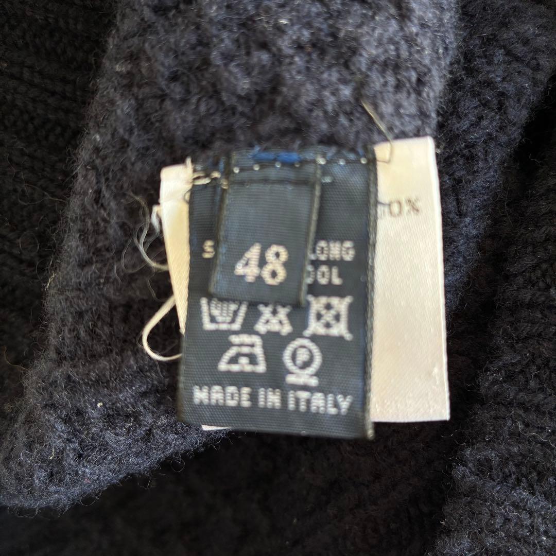 ドルモア タートルネックニット ケーブル ダークネイビー 48