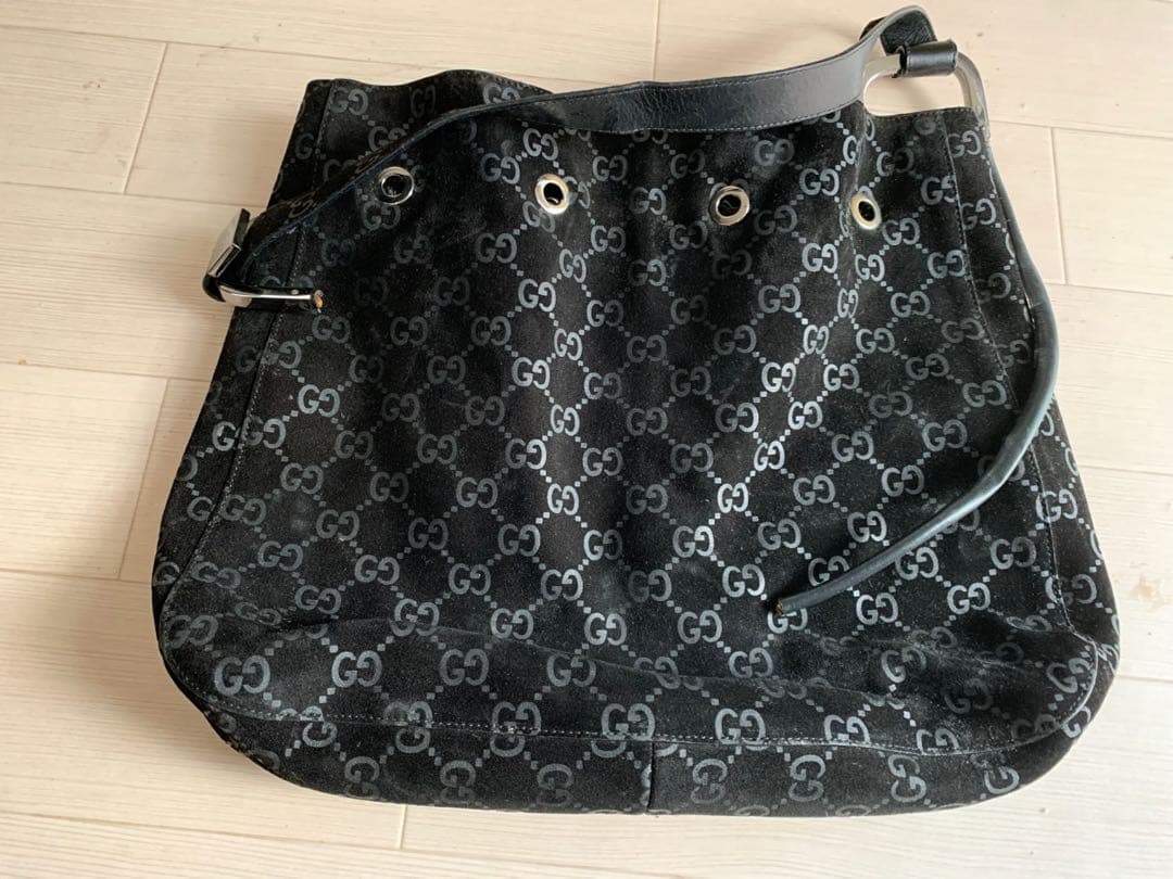GUCCI グッチ　スエード　巾着　バッグ