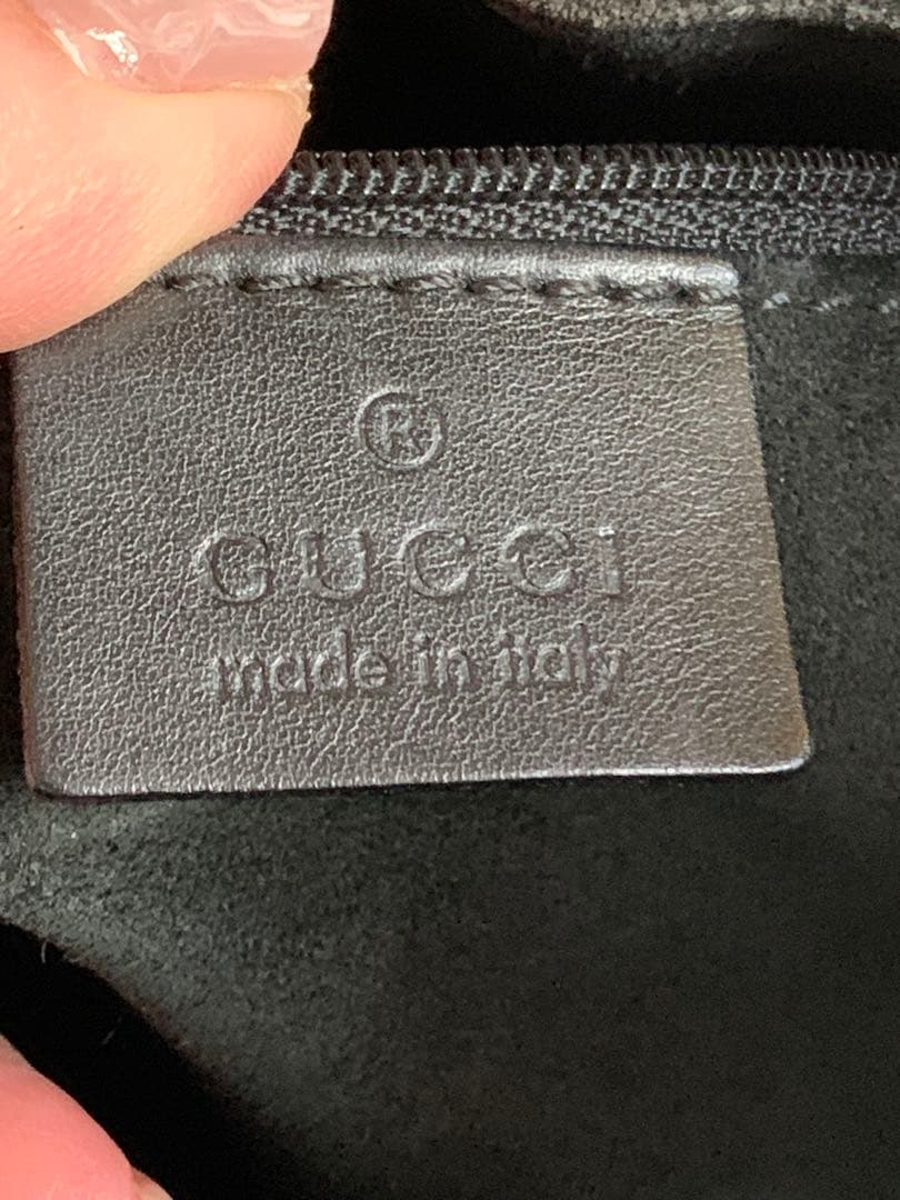 GUCCI グッチ　スエード　巾着　バッグ