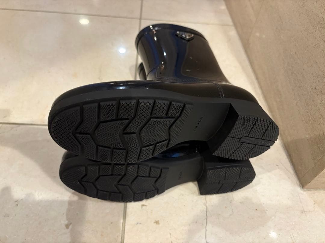 美品　PRADA プラダ レインシューズ　ブーツ　38