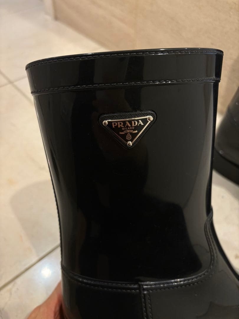 美品　PRADA プラダ レインシューズ　ブーツ　38