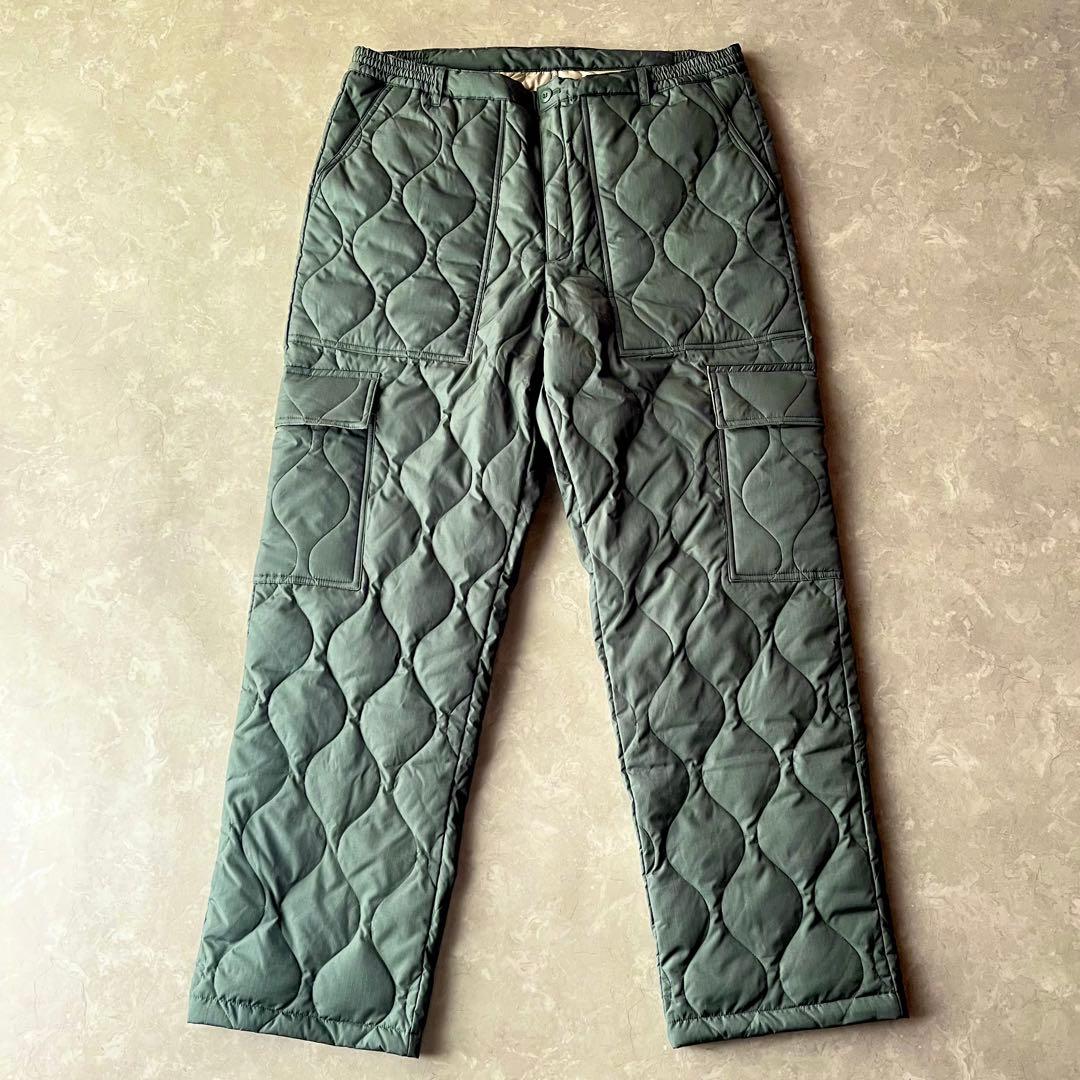 未使用級☆TAION ミリタリーライン カーゴダウンパンツ カーキ XXL 撥水