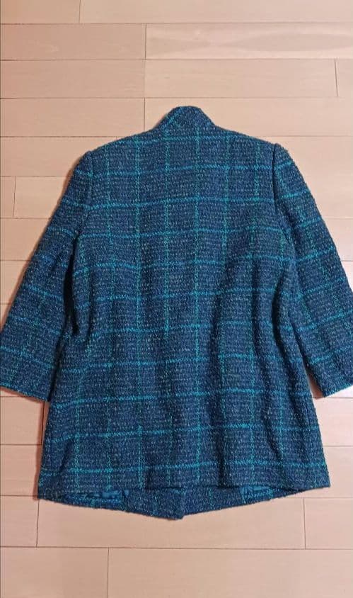 美品 レリアン コート 9 11 13 13+ 高級イタリア製生地 チェック柄