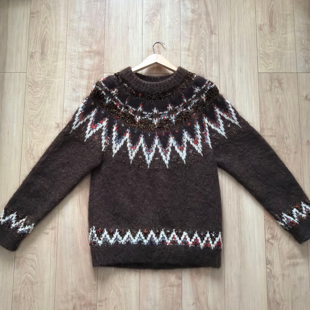 COOHEM クルーネックセーター ブラウン系