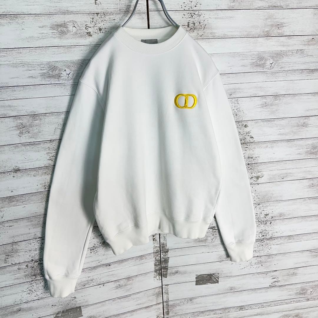 11519【美品・人気モデル】Dior☆刺繍CDロゴ定番カラー白スウェット