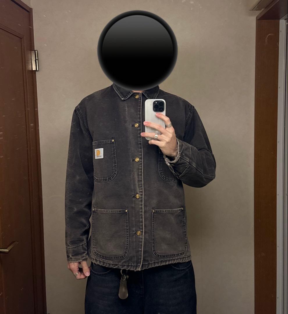 【墨黒】carhartt ミシガンチョアコート CB105 BLK