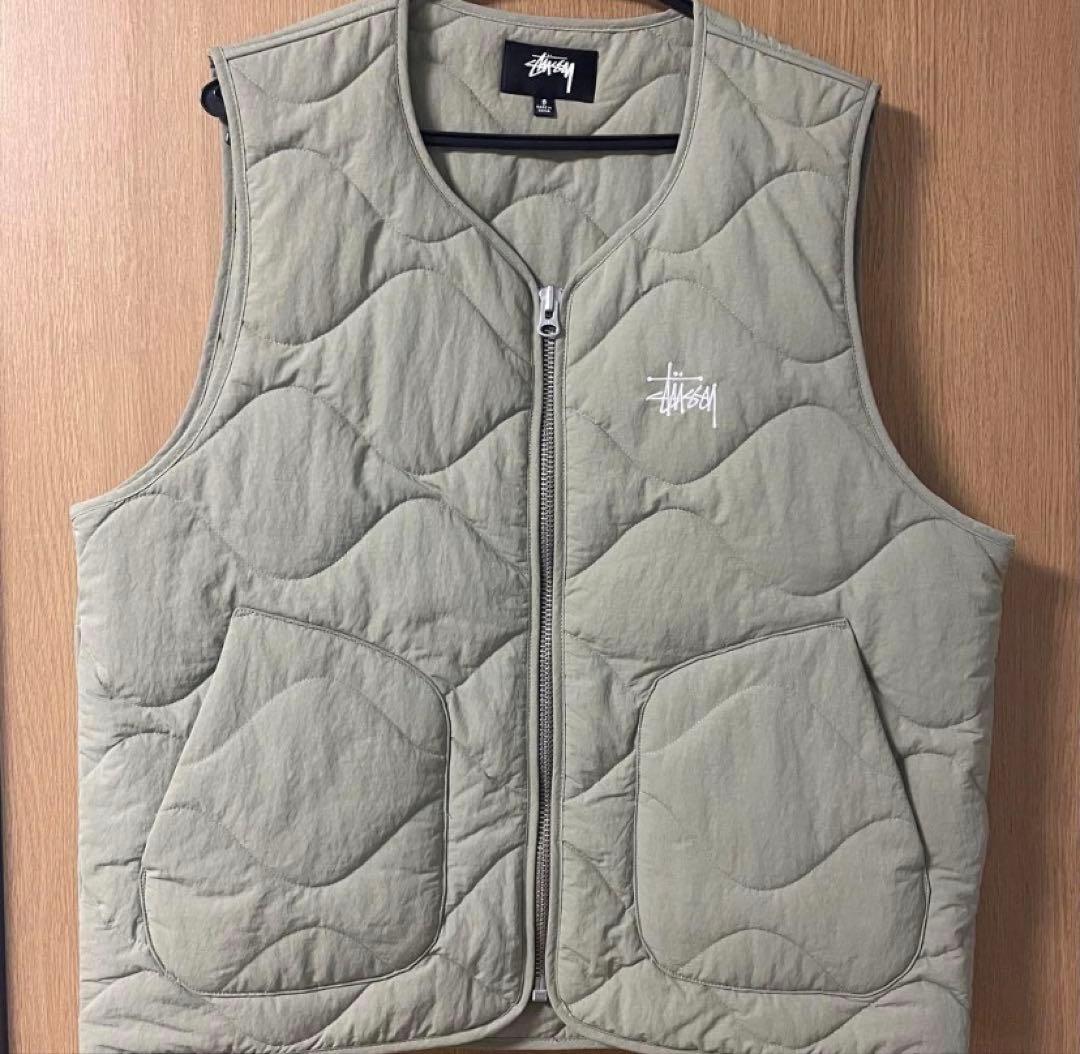 STUSSY RECYCLED NYLON LINER VEST サイズS