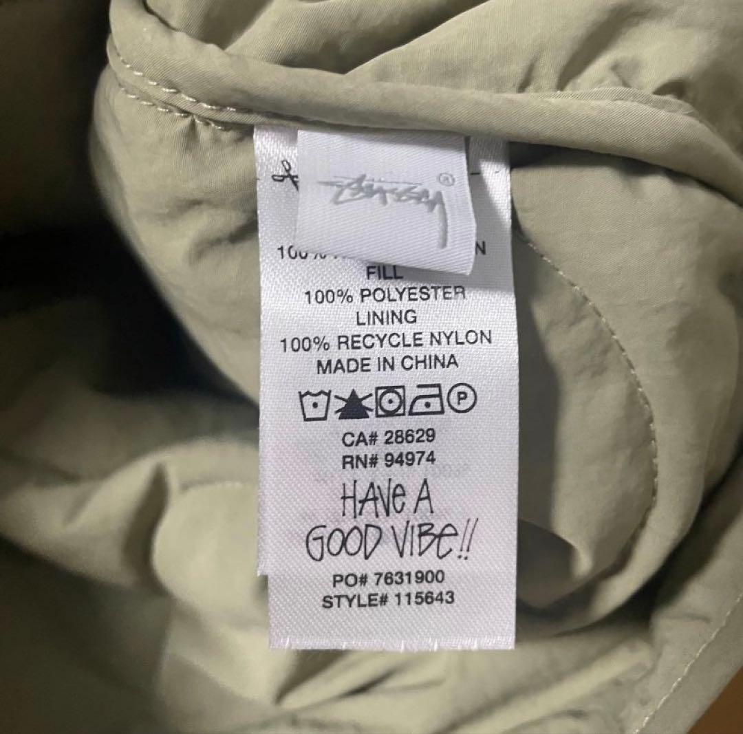 STUSSY RECYCLED NYLON LINER VEST サイズS