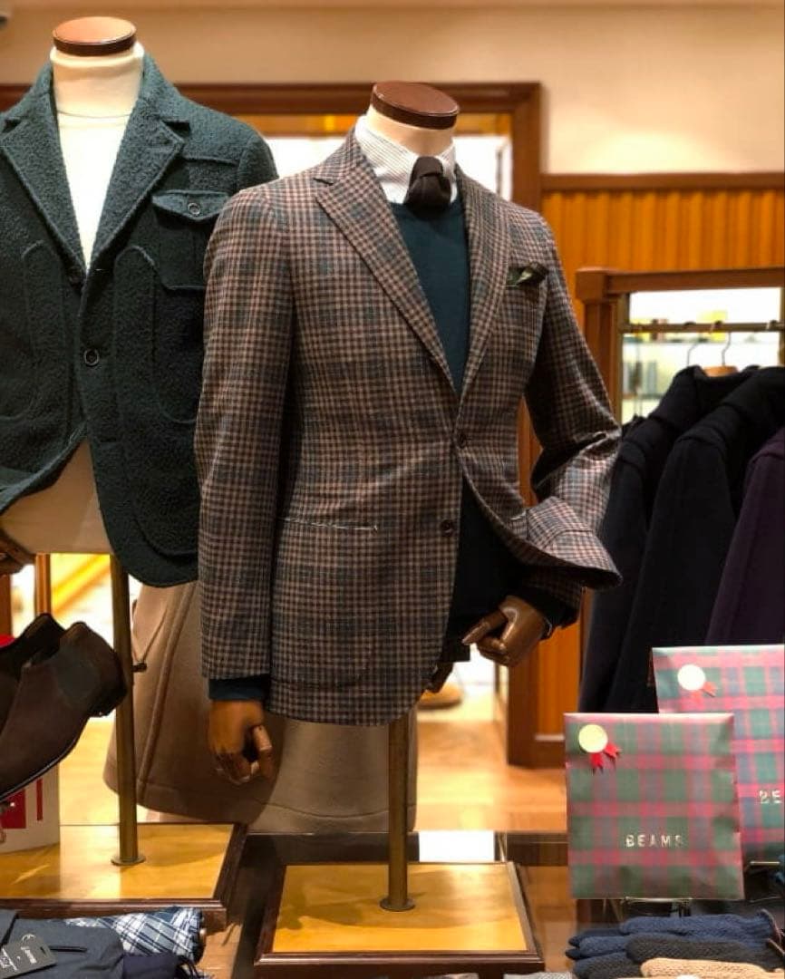 BEAMS F / DI PRAY ガンクラブチェック+ペーン ジャケット