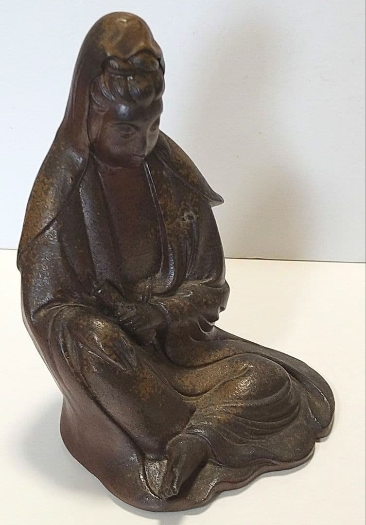 備前焼 木村桃山作 観音菩薩坐像
