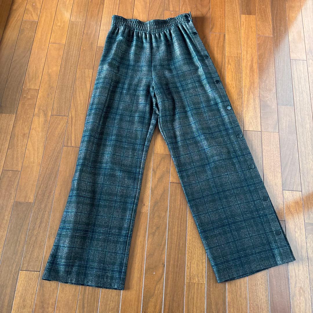 マルジェラ　チェック柄 ゴムウエスト パンツ38サイズ
