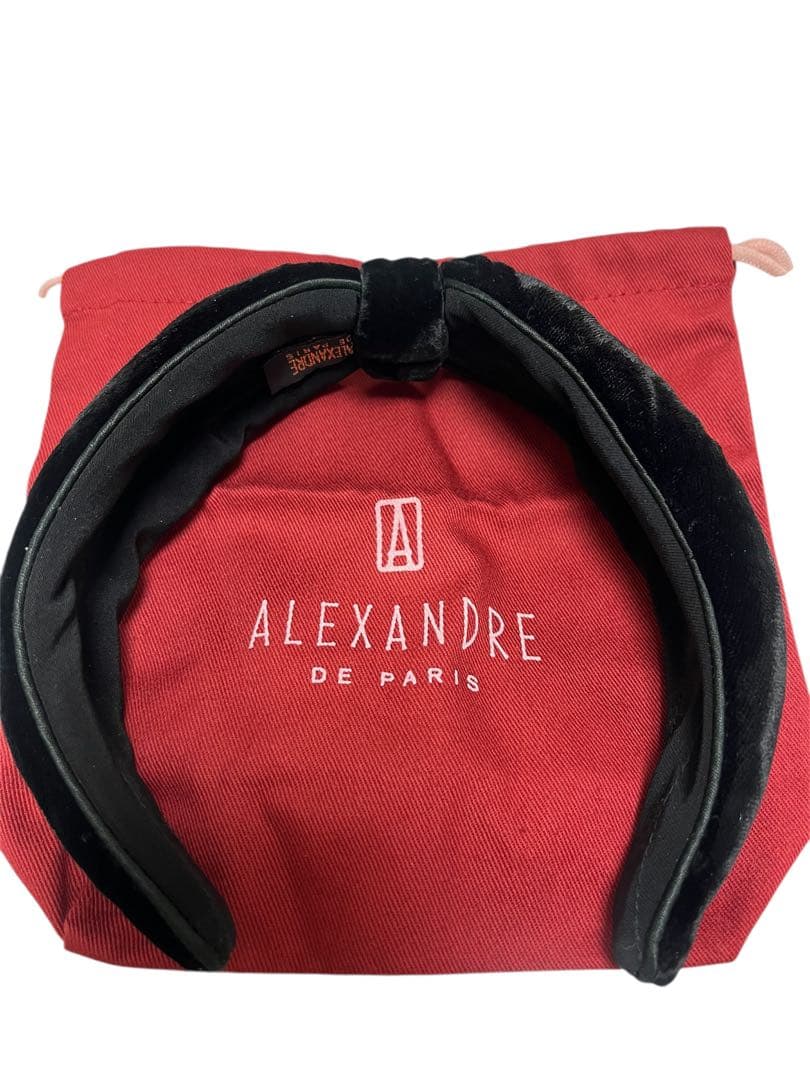 アレクサンドルドゥパリ　ベロアカチューシャ ブラック