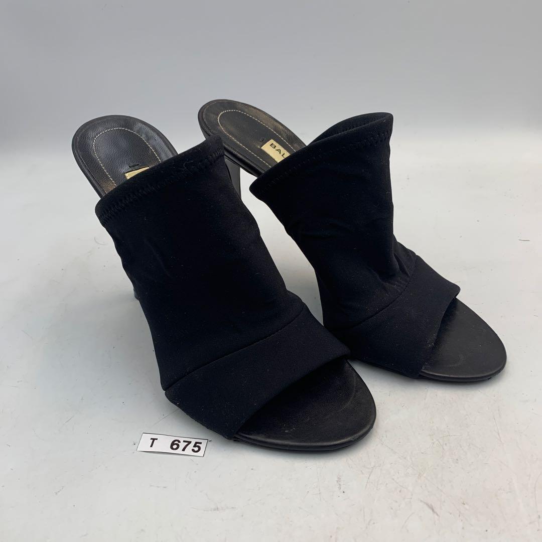 T675 バレンシアガ サンダル 35 約22.5cm ブラック