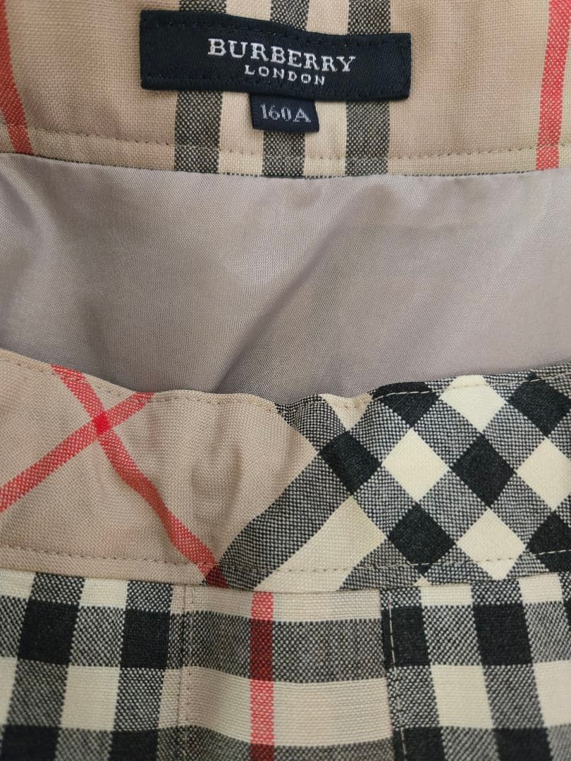 BURBERRY バーバリー 濃紺ブレザー スカート ブラウス リボンタイ