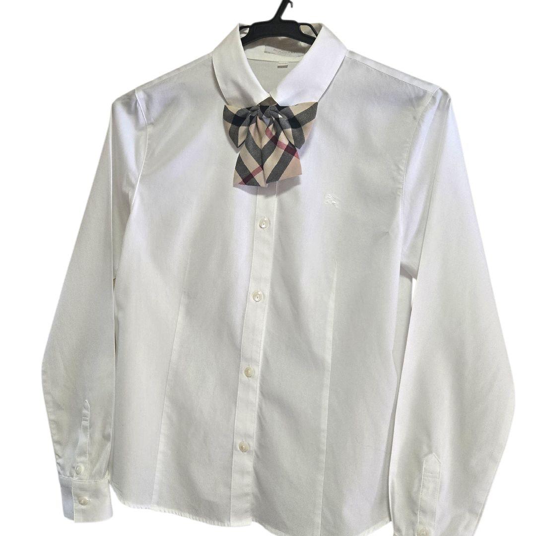 BURBERRY バーバリー 濃紺ブレザー スカート ブラウス リボンタイ