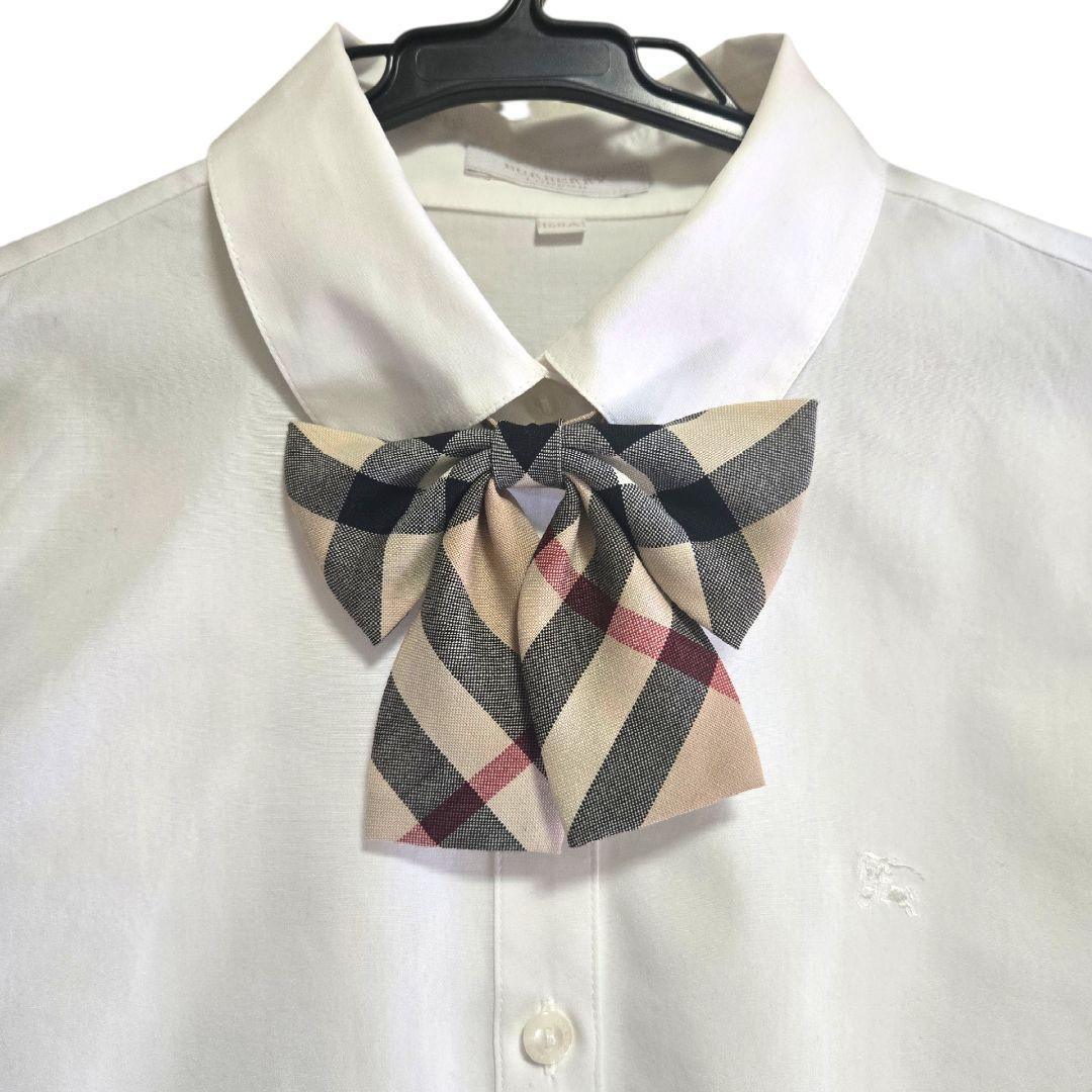 BURBERRY バーバリー 濃紺ブレザー スカート ブラウス リボンタイ