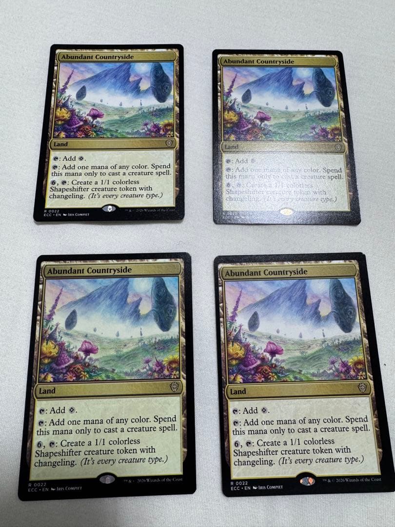 豊かな在郷　英語　4枚セット