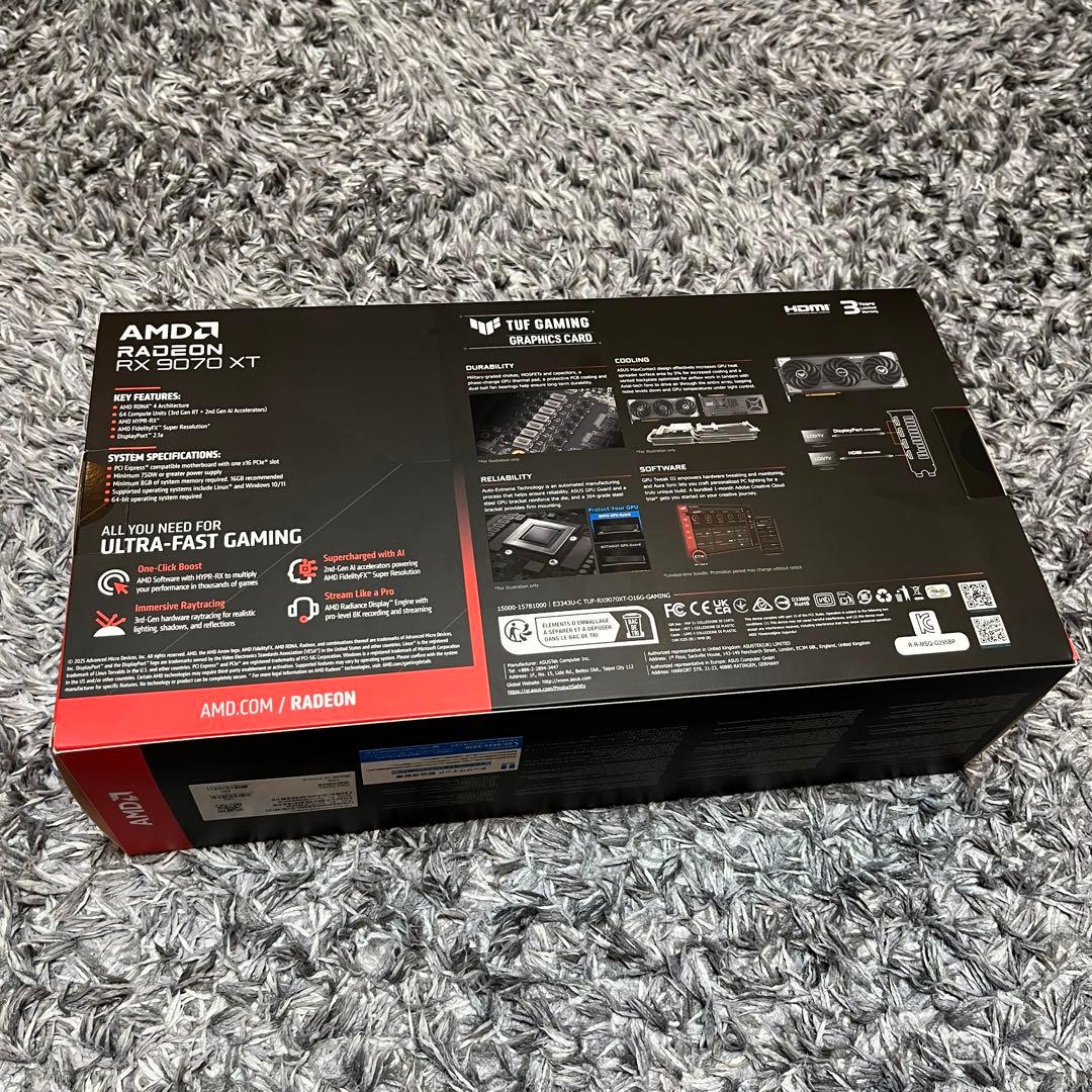 グラフィックボード・グラボ・ビデオカード TUF-RX9070XT-O16G-GAMING