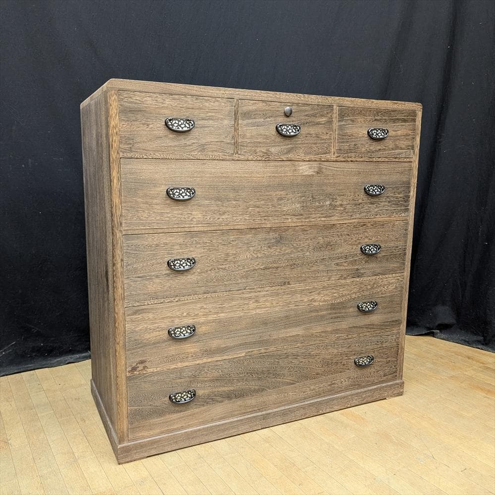 高塚桐材商店　山翠作　ろう仕上げ　焼桐　整理箪笥　和箪笥　箪笥　タンス　たんす