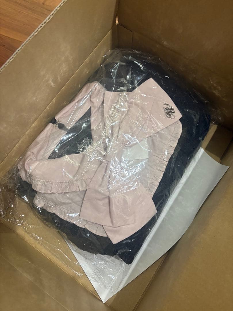 ハニーミュウ ビックリボンツイードプリーツワンピース