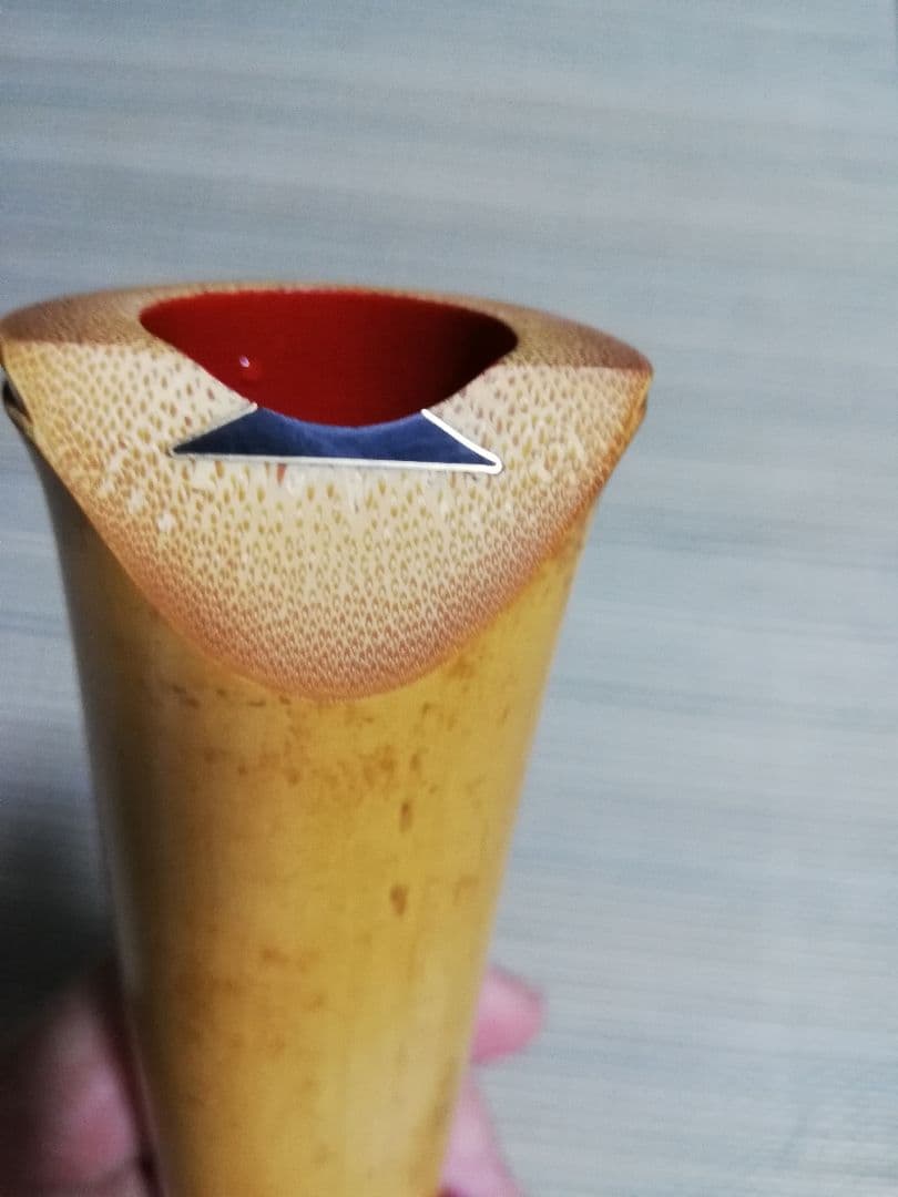 尺八本体 竹製 琴古流５孔、２印