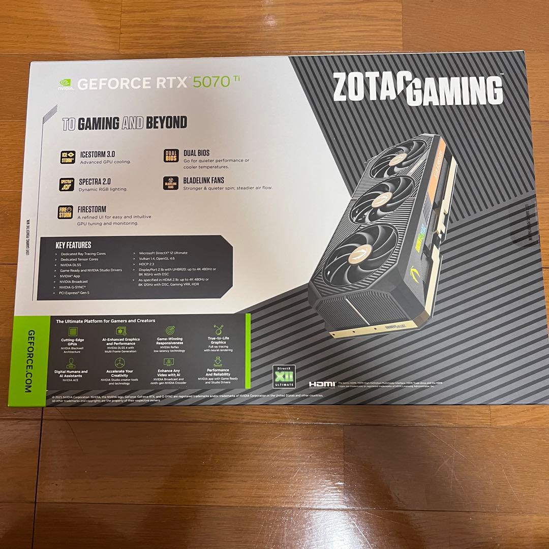 グラフィックボード・グラボ・ビデオカード ZOTAC GeForce RTX 5070 Ti SOLID