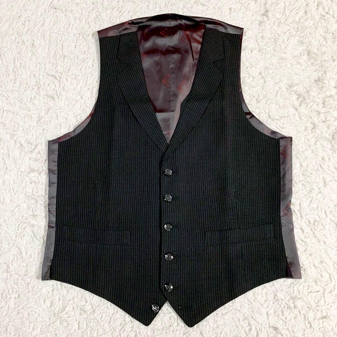 dunhill　ダンヒル　3ピース　ストライプ　スーツ　セットアップ　オーダー