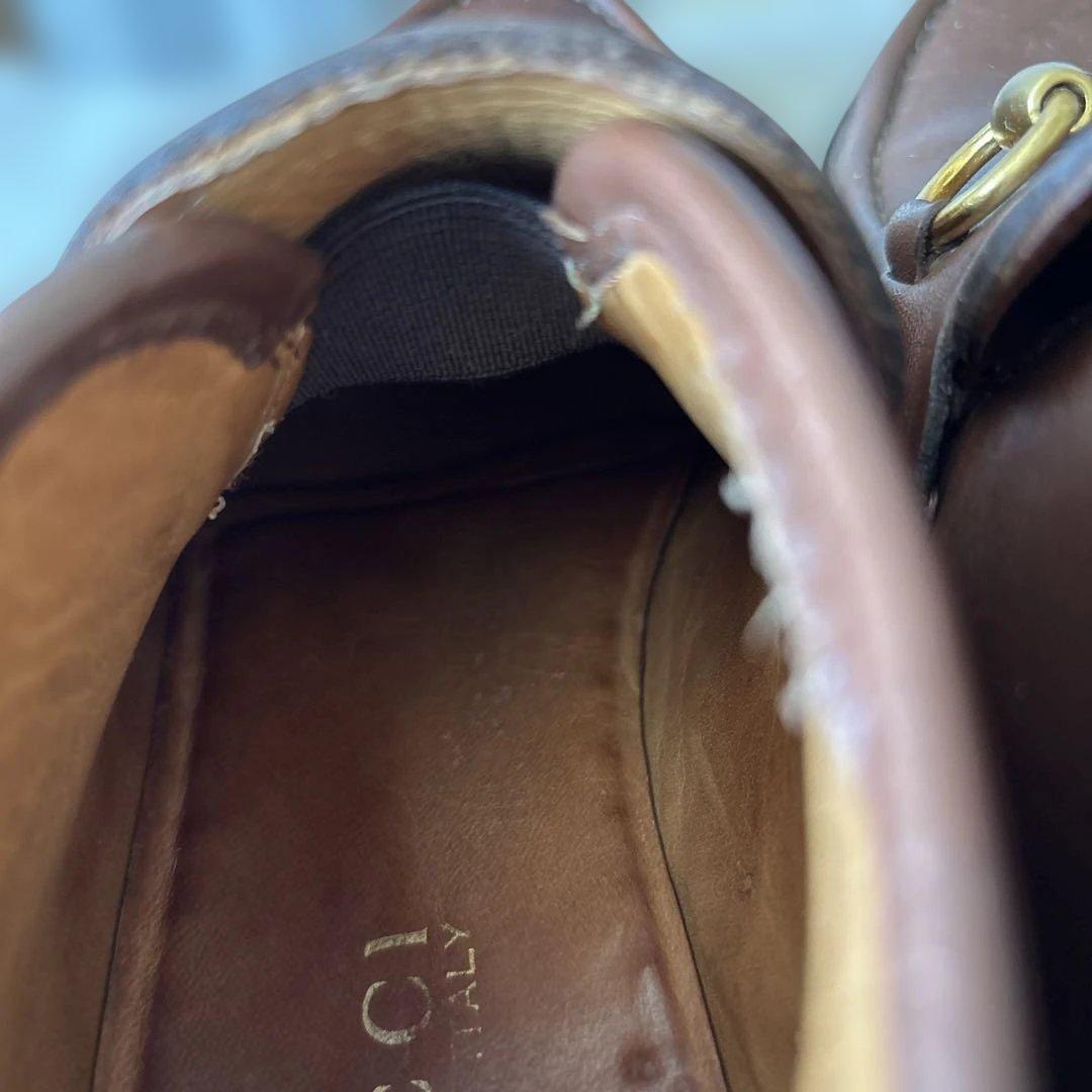 GUCCI グッチ ホースビット 厚底 ローファー ブラウン UK7 本革