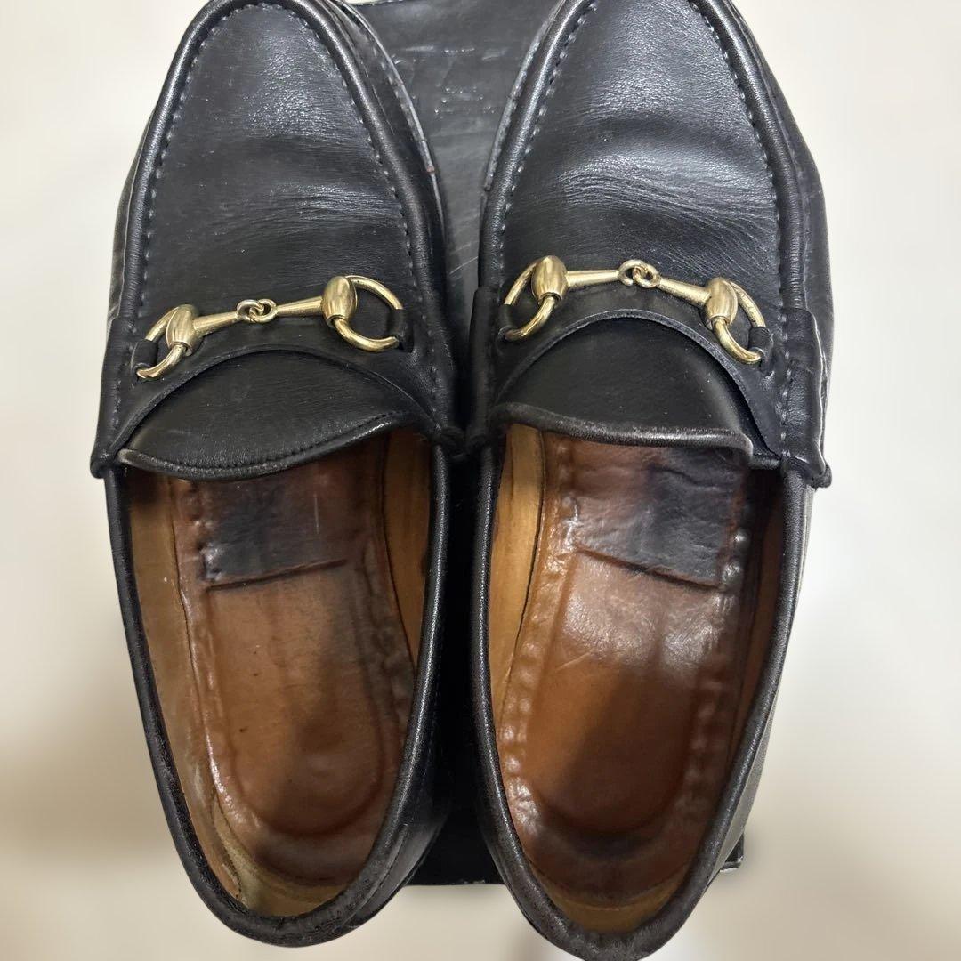 GUCCI ブラック　ビットモカシン　ソフトカーフ