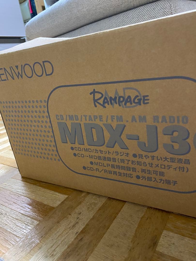 未使用品　箱付　KENWOOD MDX-J3 CD・MD・カセットデッキ