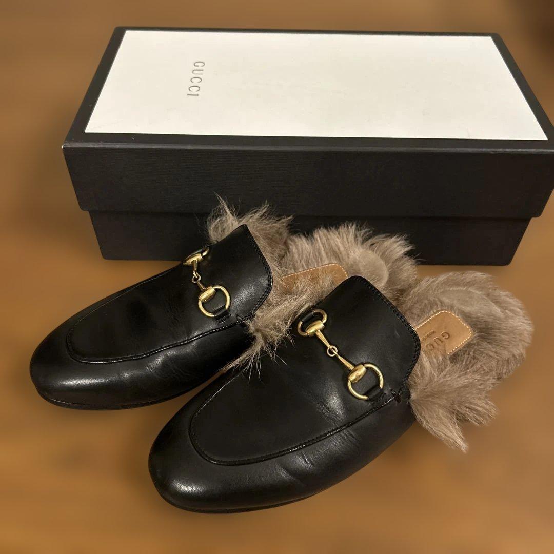 GUCCI ファー　プリンスタウン　ホースビット