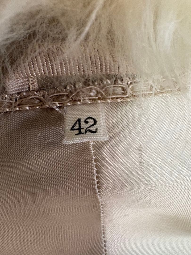 高級フォックスファーコート 42 L〜XL相当 白系