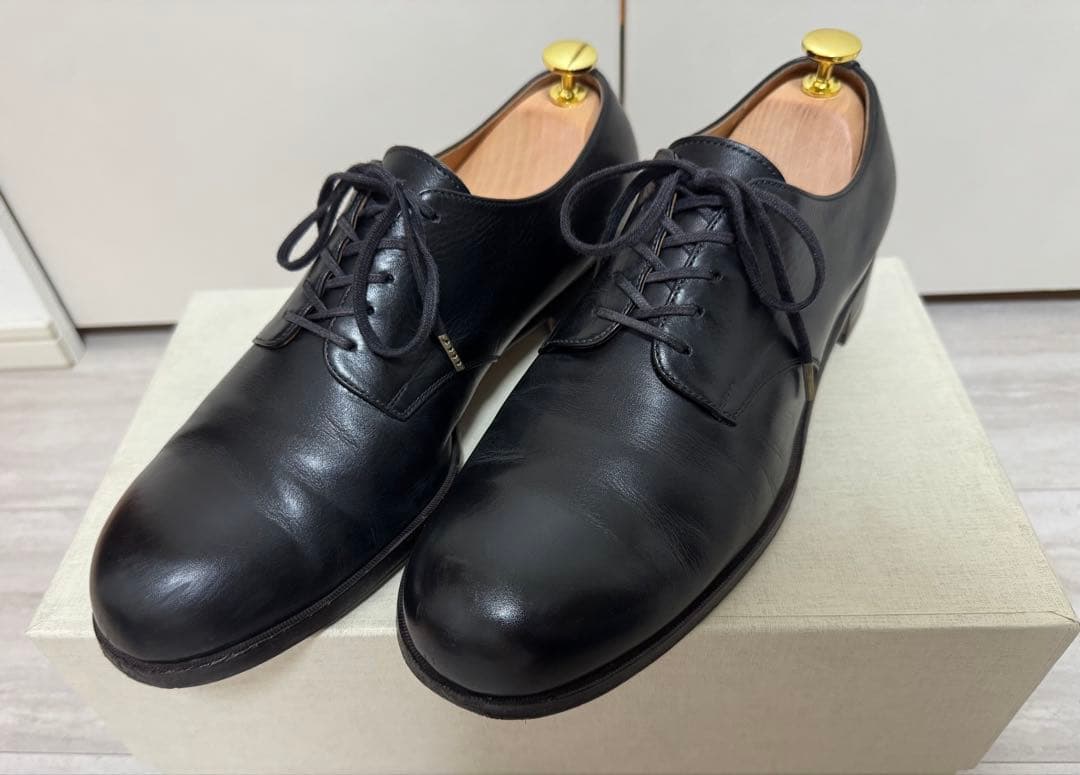 forme フォルメ プレーントゥ 短靴 外羽根 ブラック サイズ5 1/2