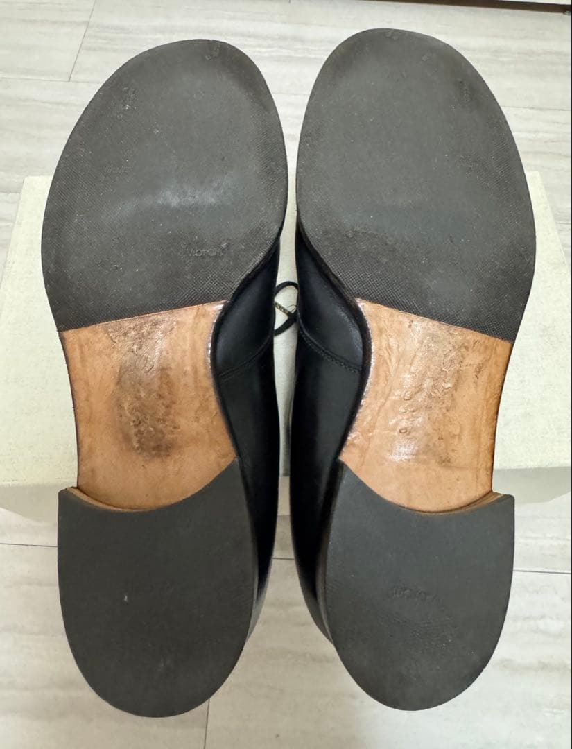 forme フォルメ プレーントゥ 短靴 外羽根 ブラック サイズ5 1/2