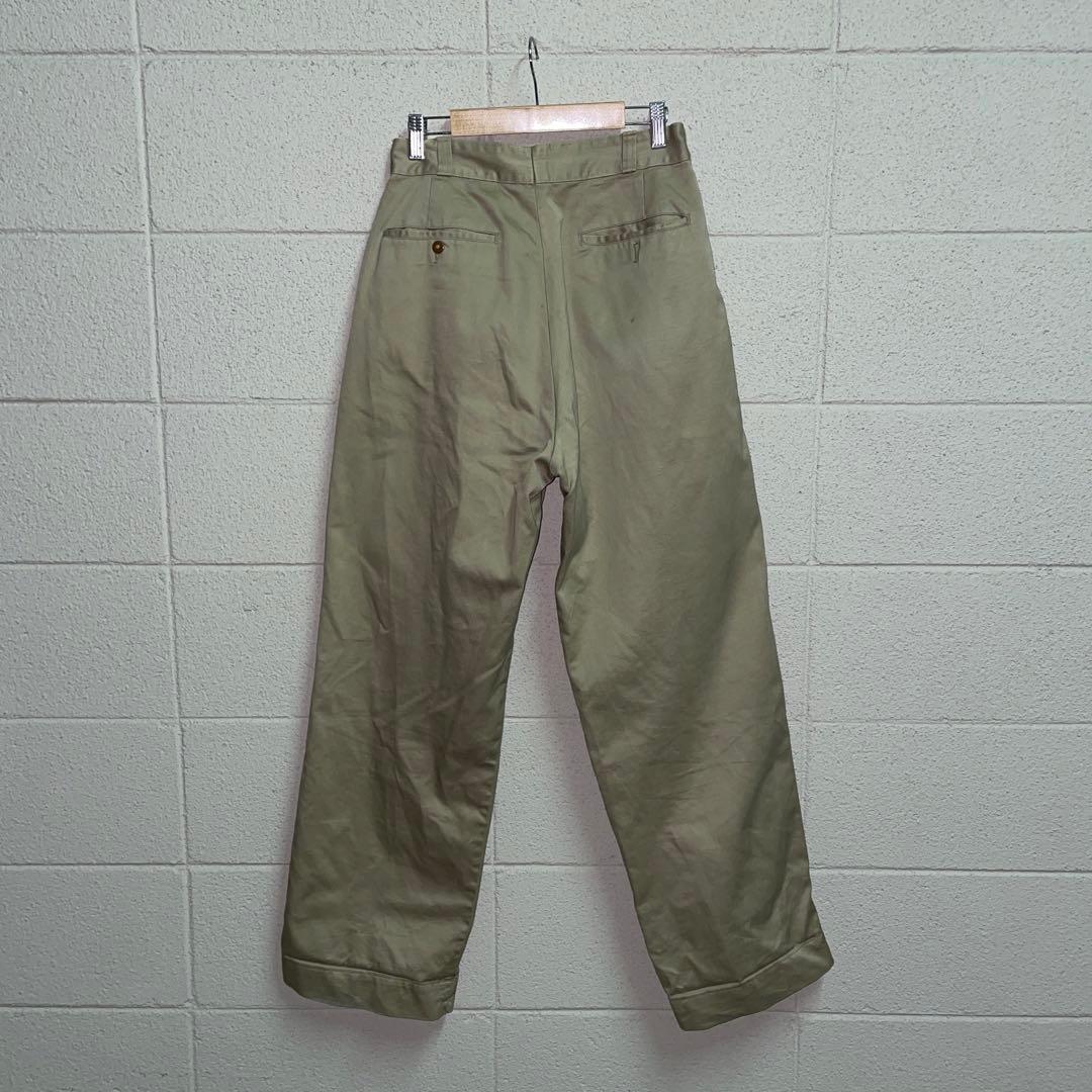 40s US ARMY ミリタリーチノ チノパン ベージュ W30