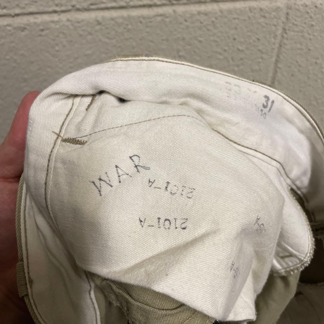 40s US ARMY ミリタリーチノ チノパン ベージュ W30