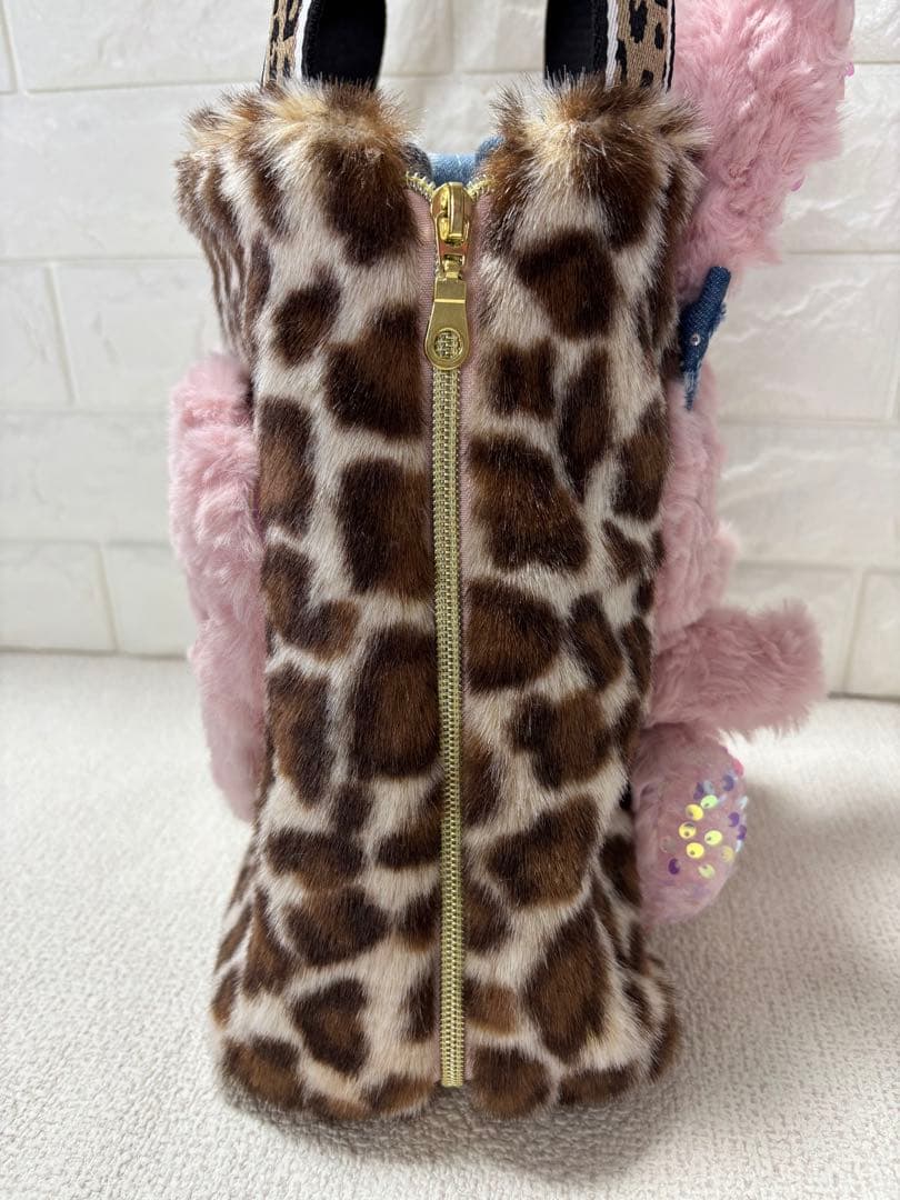 ざ*ろ様 コヤンイサムチョン　サイドファスナーバッグ（大）　ヒョウ柄　ルミちゃん