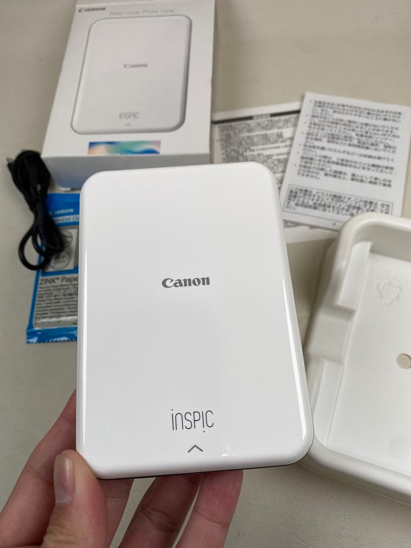 【美品】Canon iNSPiC PV-123 ゴールド／ミニフォトプリンター