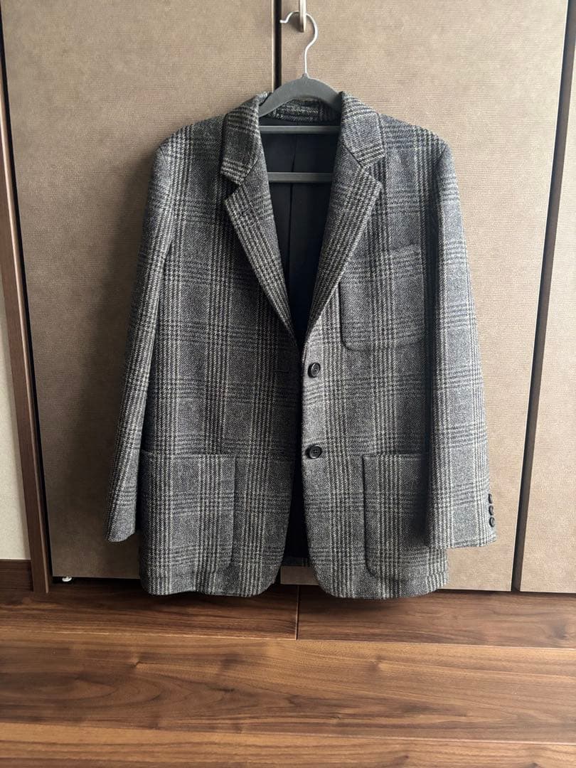 MARGARET HOWELL グレー チェック柄 テーラードジャケット