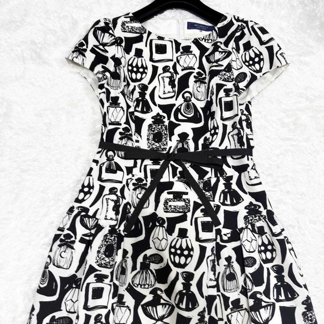 【極美品✨】エムズグレイシー 香水瓶柄 ワンピース リボン 38 2025年