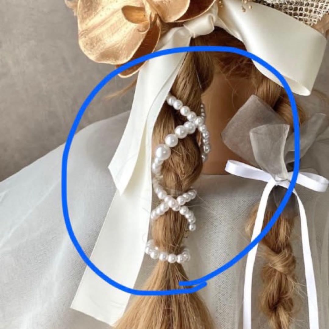 curumu 髪飾り カチューシャ 花冠 パール 成人式 卒業式