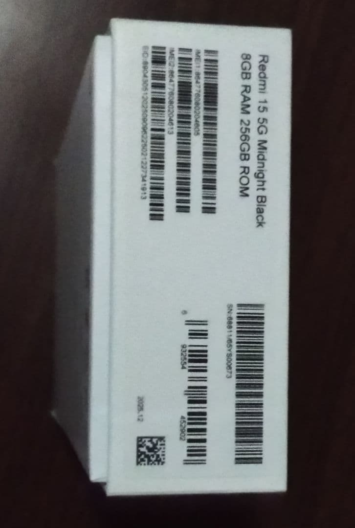 ★人気のミッドナイトブラック★Redmi15 5G 8GB/256GB