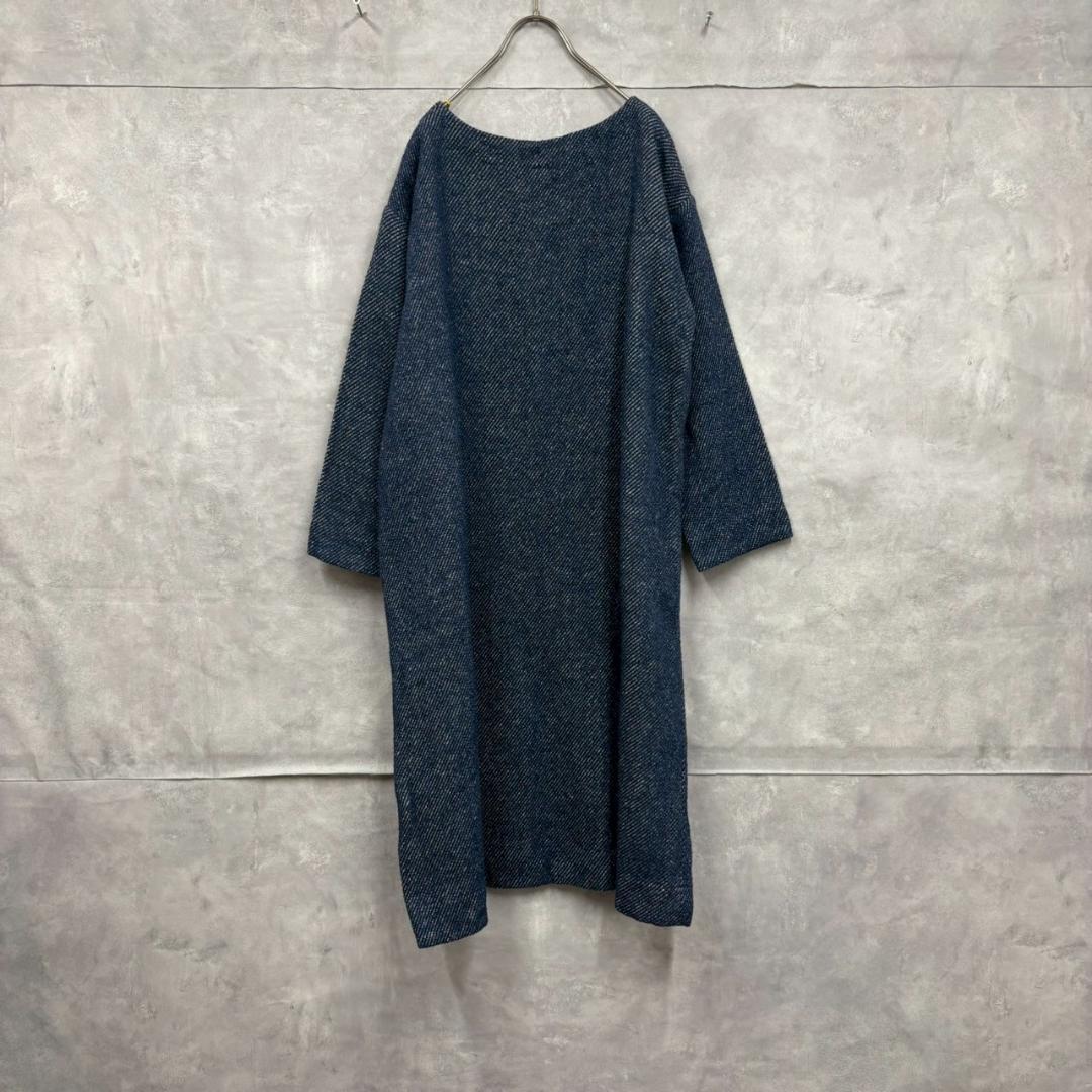45rpm コットン リネン デニム風 ワンピース 日本製 N1455