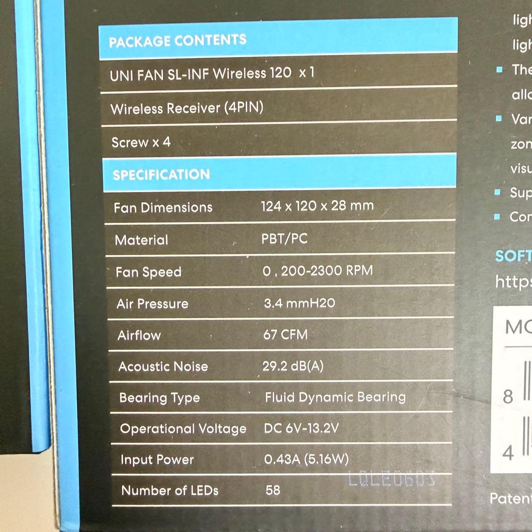 保証書付き LianLi UNI FAN SL-INF WIRELESS ×2