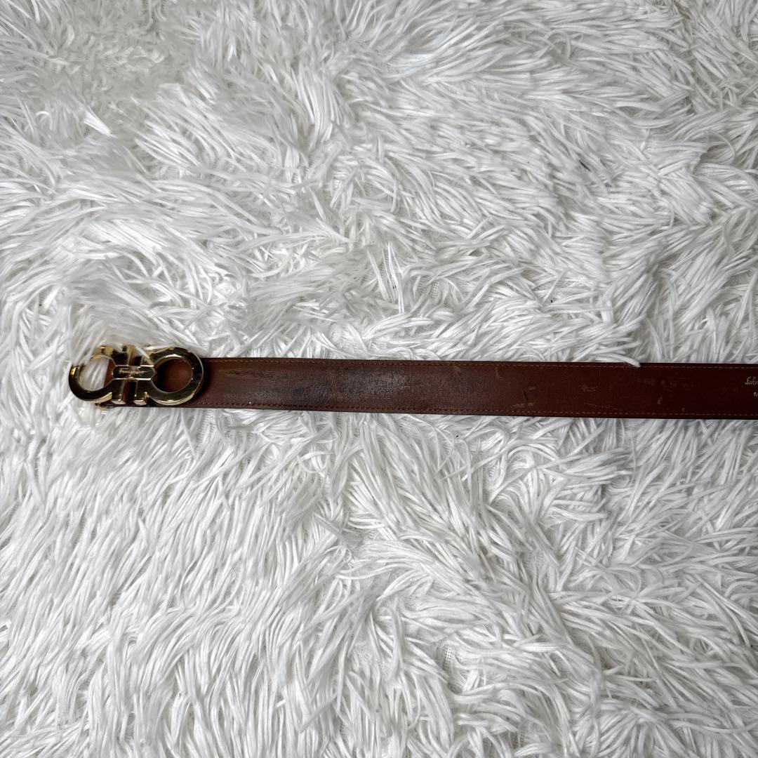 サルヴァトーレフェラガモ ガンチーニ 金金具 ベルト レザー ブラウン