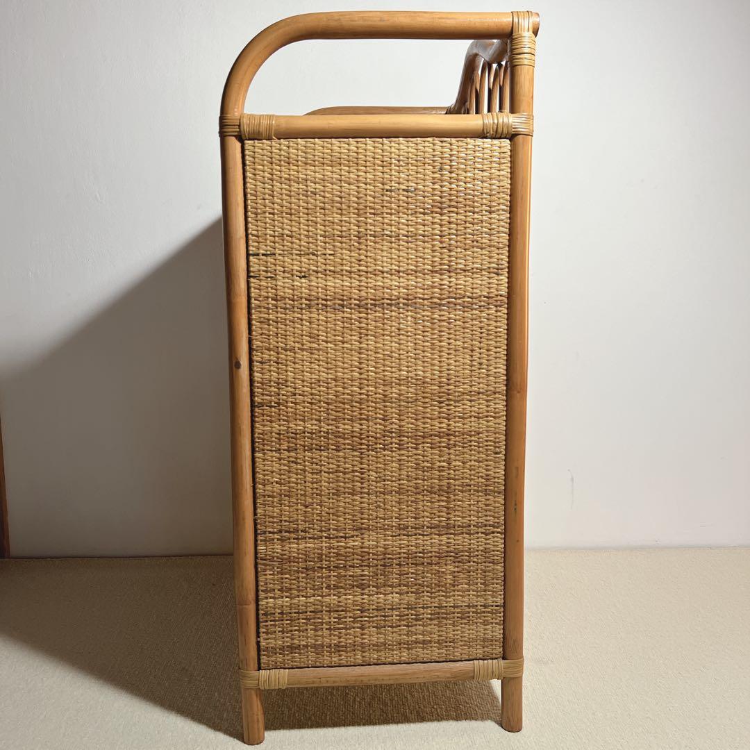 レトロ✨ラタン5段チェスト籐タンス　掃除済