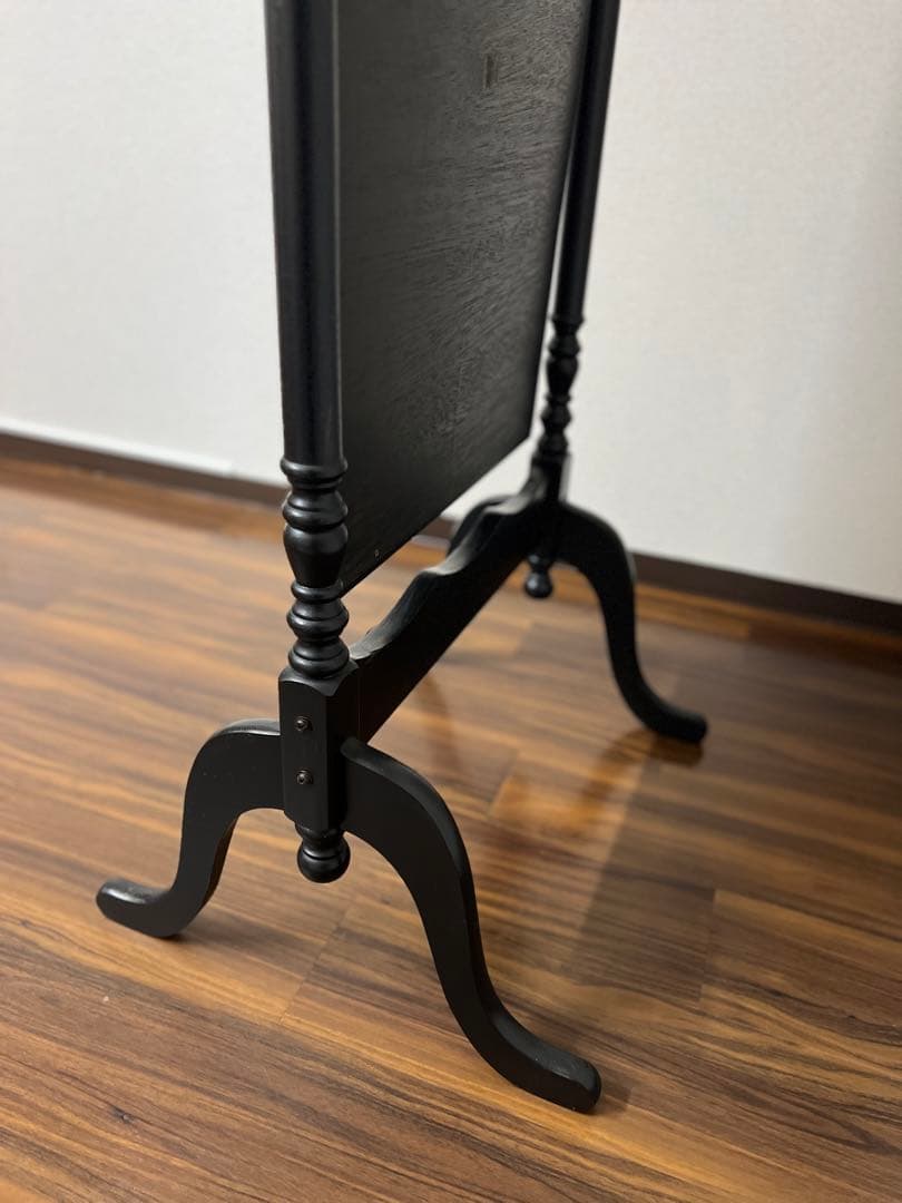 黒の全身鏡 スタンドミラー 高さ164cm ダークブラウン 中古