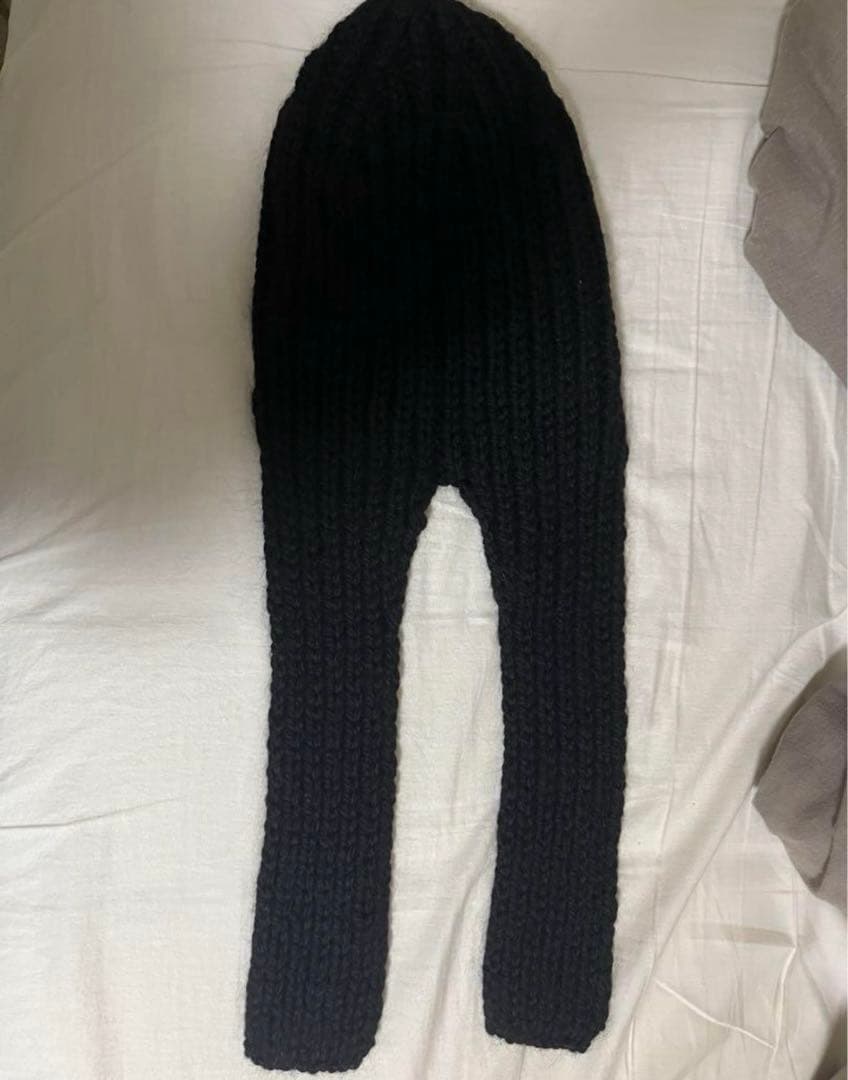 DRIES VAN NOTEN ブラックセルフタイビーニー