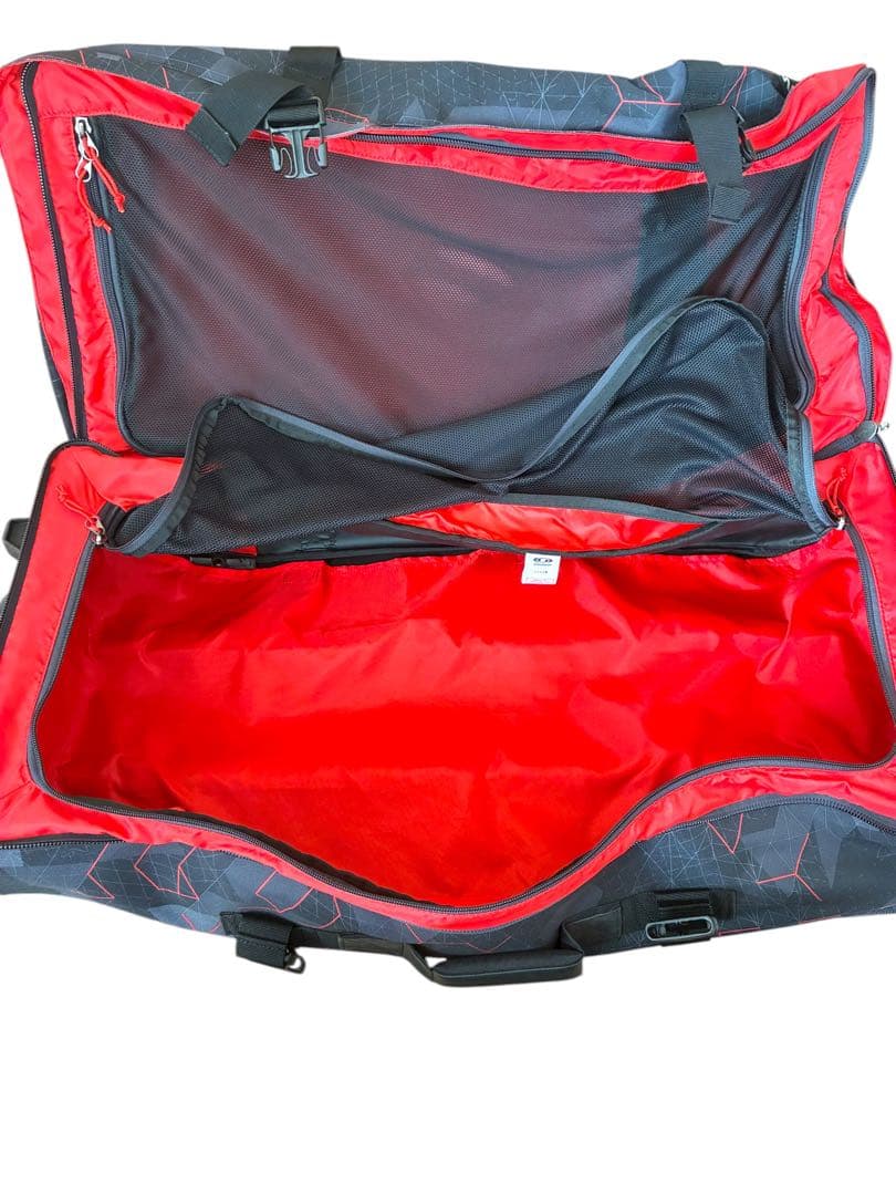 【美品】 SALOMON サロモン キャリーバッグ 3way黒×赤　100L